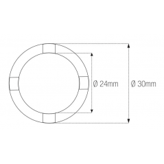 MOTION PRO Vaso almenado cilindrico con muescas 424 MM 890234