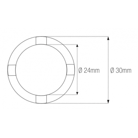 MOTION PRO Vaso almenado cilindrico con muescas 424 MM 890234