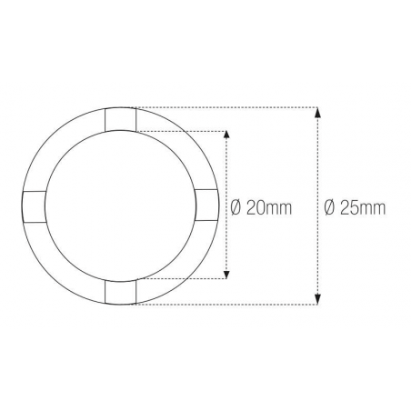 MOTION PRO Vaso almenado cilindrico con muescas 420 MM 890447