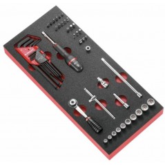 FACOM Modulo de vasos en bandeja plastico 1/4" 89101141
