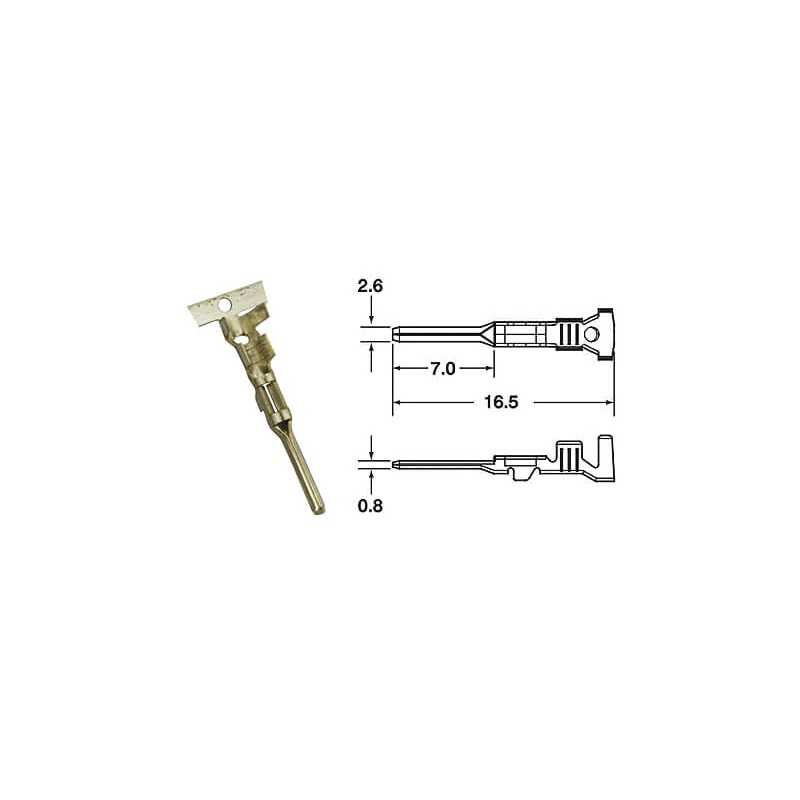BIHR Terminal de cable macho genérico 0.85 MM-1.25 MM 891353