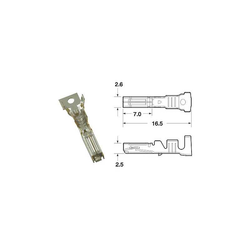 BIHR Generic female cable terminal 0.85 MM-1.25 MM 891354