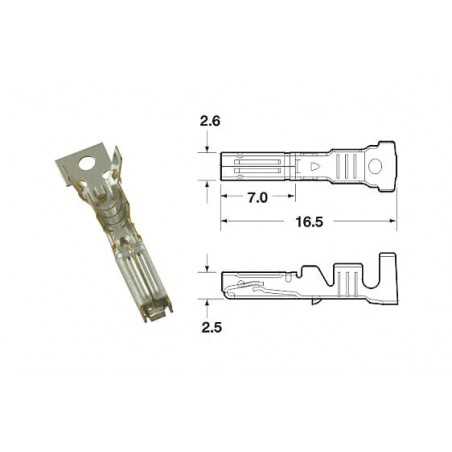 BIHR Generic female cable terminal 0.85 MM-1.25 MM 891354