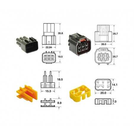 BIHR 6-way connector set 090 FRKW 5 U 891357
