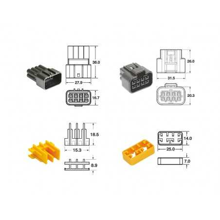 BIHR Juego de conectores 8 vías 090 FRKW 5 U 891358