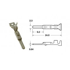 BIHR Male cable terminal 090 FRKW 0.5 MM-0.85 MM 891359