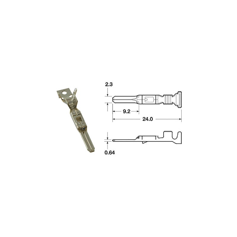 BIHR Male cable terminal 090 FRKW 0.5 MM-0.85 MM 891359