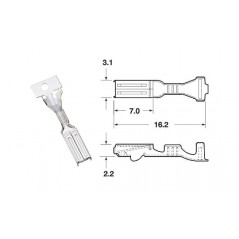 BIHR Female cable terminal 090 FRKW 0.5 MM-0.85 MM 891360