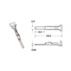 BIHR Female cable terminal 090 SMTO 0.85 MM-1.25 MM - 50 U 891369