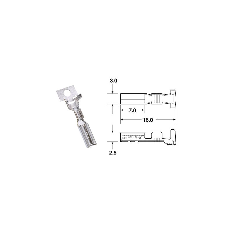 BIHR Female cable terminal 090 SMTO 0.85 MM-1.25 MM - 50 U 891370