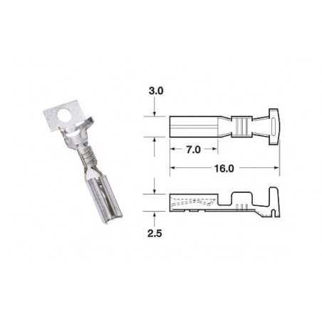 BIHR Female cable terminal 090 SMTO 0.85 MM-1.25 MM - 50 U 891370