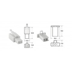 BIHR 2-way connector set 110 ML 0.5MM-0.85MM 5 U 891373