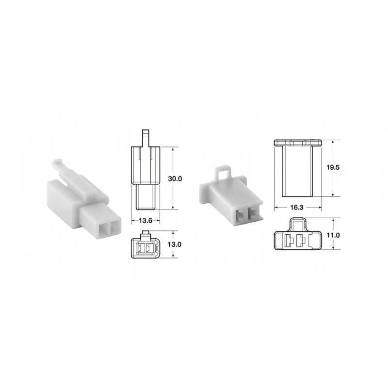 BIHR 2-way connector set 110 ML 0.5MM-0.85MM 5 U 891373