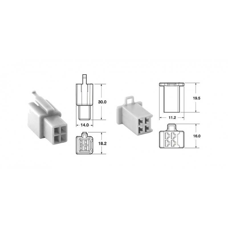 BIHR 4-way connector set 110 ML 0.5MM-0.85MM 5 U 891375