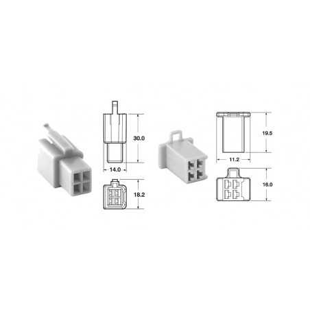 BIHR 4-way connector set 110 ML 0.5MM-0.85MM 5 U 891375
