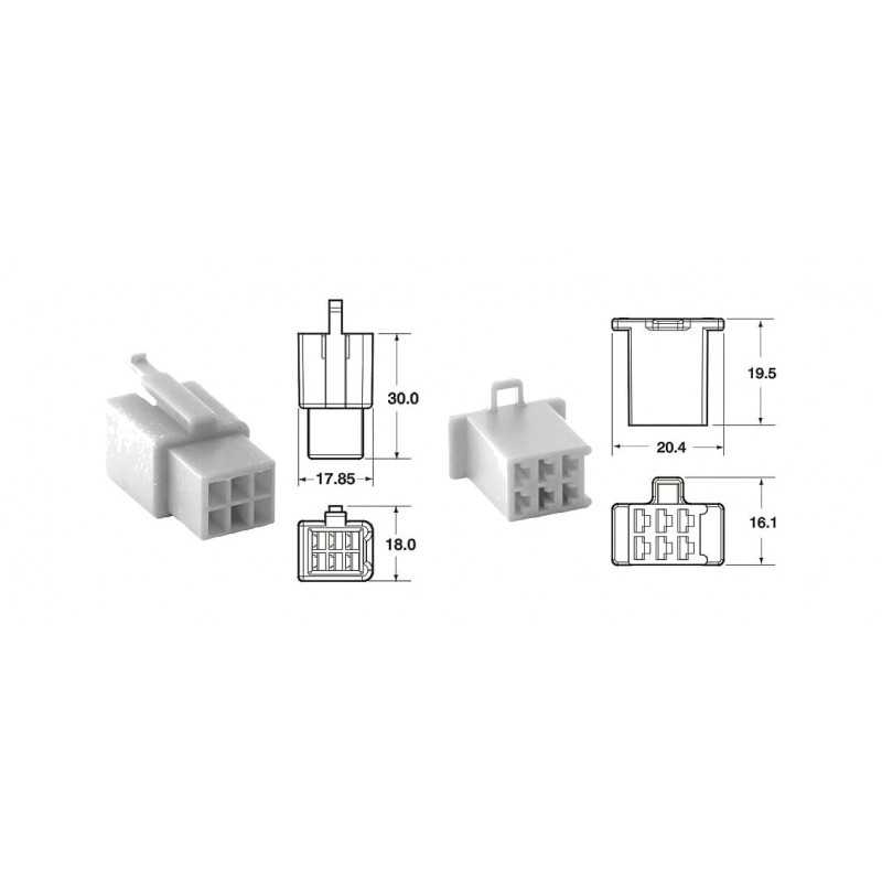 BIHR 6-way connector set 110 ML 0.5MM-0.85MM 5 U 891376