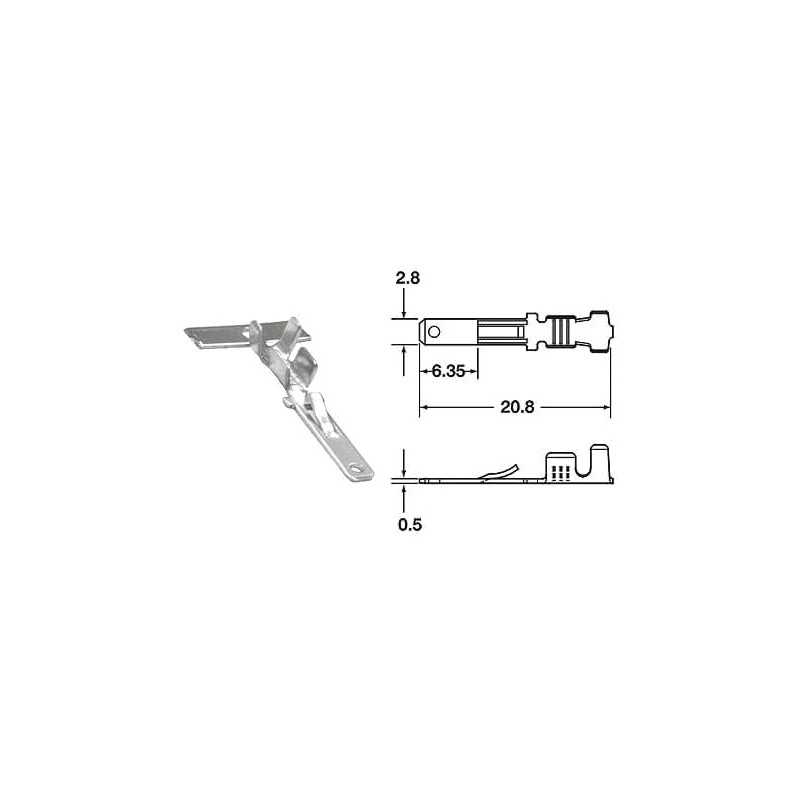 BIHR Terminal de cable macho 110 ML 0.85 MM-1.25 MM 50 U 891377