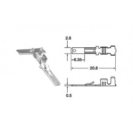 BIHR Male cable terminal 110 ML 0.85 MM-1.25 MM 50 U 891377