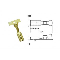 BIHR Female cable terminal 110 ML 0.85 MM-1.25 MM 50 U 891378