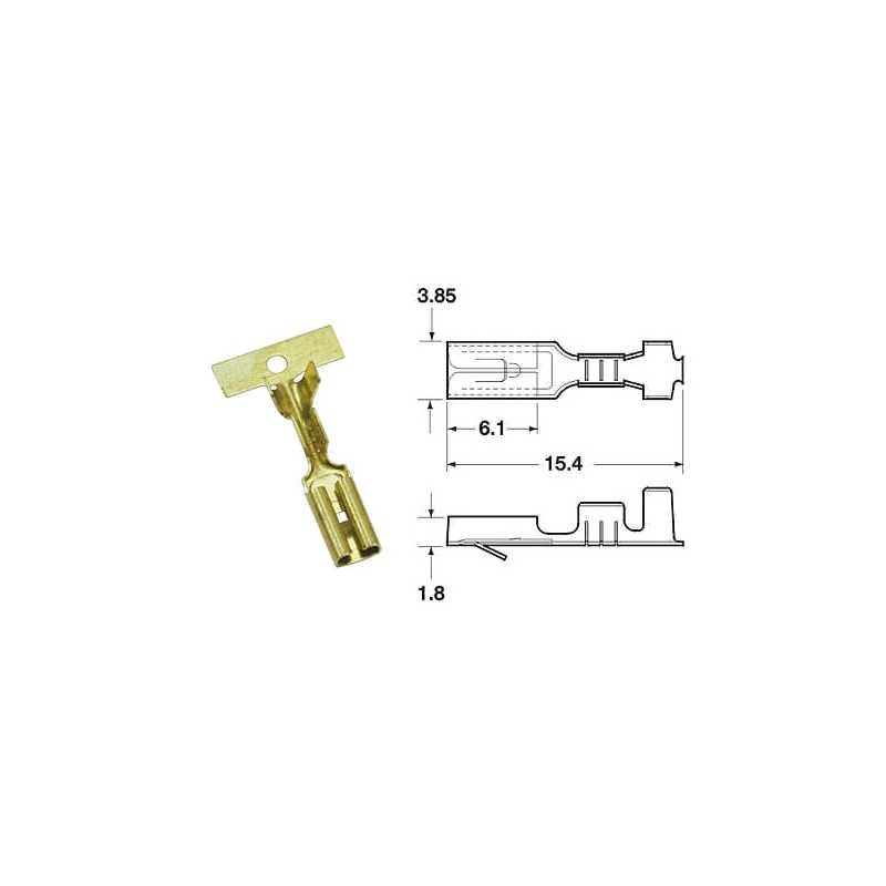 BIHR Female cable terminal 110 ML 0.85 MM-1.25 MM 50 U 891378
