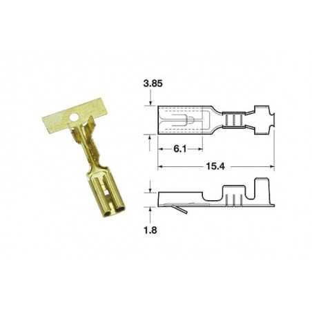 BIHR Terminal de cable hembra 110 ML 0.85 MM-1.25 MM 50 U 891378