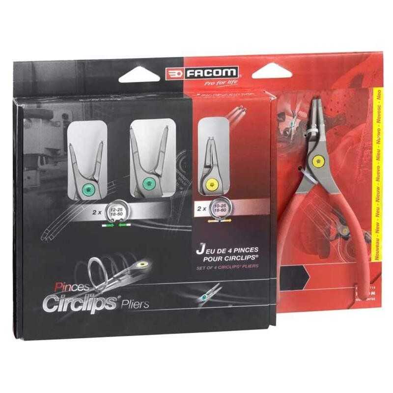 FACOM Set of 4 pliers for circlips 891880