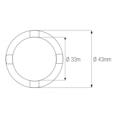 MOTION PRO Vaso almenado cilindrico con muescas 433 MM 89310001