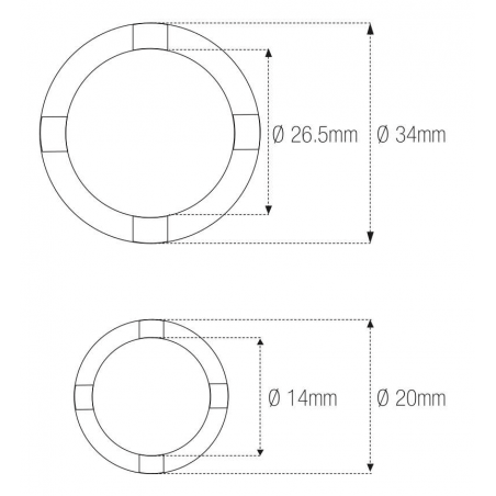MOTION PRO Cylindrical crenellated vessel with notches 09940-14980 89310003