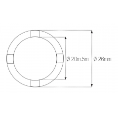 MOTION PRO Vaso almenado cilindrico con muescas 420'5 MM 89310004
