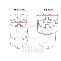 JMP Vaso almenado cilindrico 4 ranuras 20-26 MM 89310019