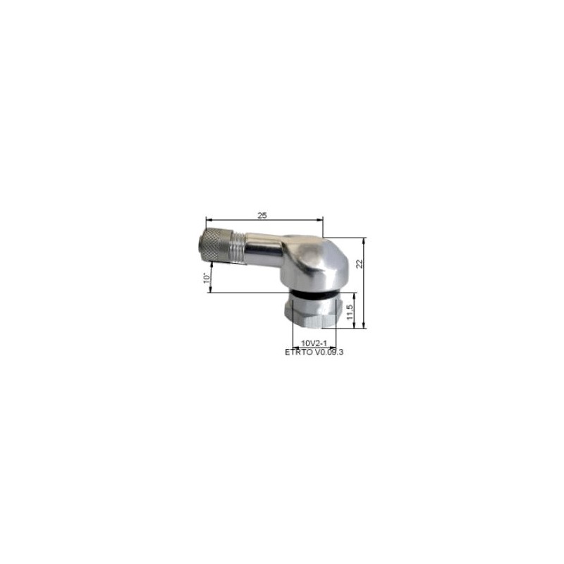 BIHR Valvula neumatico de aluminio 11.5 MM 10 U 893139