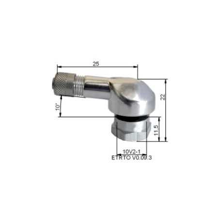 BIHR Aluminum pneumatic valve 11.5 MM 10 U 893139
