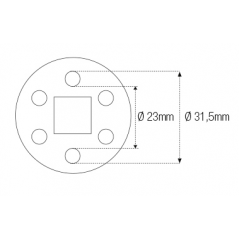 JMP Vaso almenado cilindrico para columna de direccion 6 muescas INT23MM /EXT31.5 MM 89401007