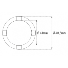 JMP Vaso almenado cilindrico para columna de direccion 4 muescas INT41MM /EXT48.5MM 89401008