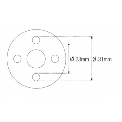 JMP Vaso almenado cilindrica para columna de direccion INT23MM /EXT31MM 89401013