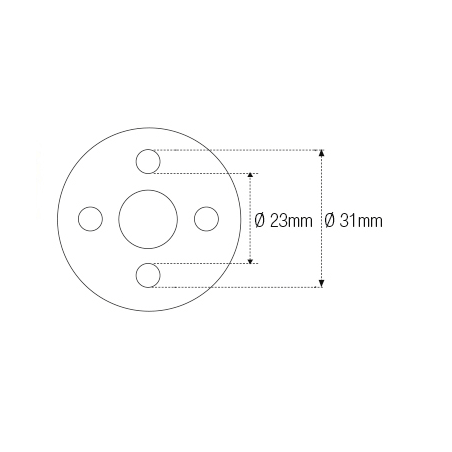 JMP Cylindrical castellated socket for steering column INT23MM /EXT31MM 89401013