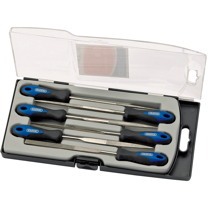 DRAPER Set of 6 precision flat files 150 MM 8947817