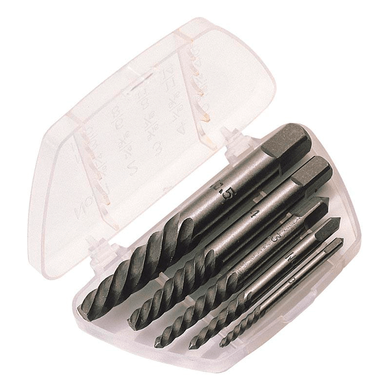 DRAPER Kit de extractores tornillo acero al carbono 3-18 MM 5 U 8991261