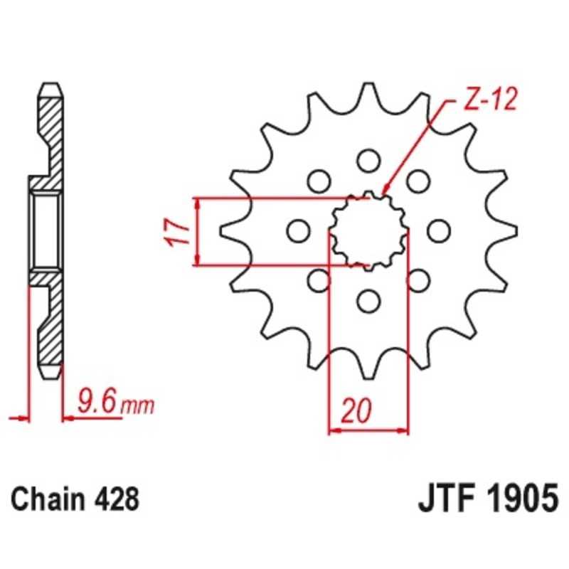 JT SPROCKETS Piñon 428 13 T 4080003113