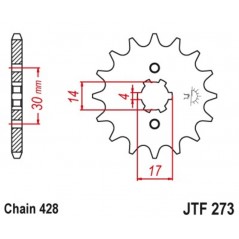 JT SPROCKETS Piñon 273 16 T F27316
