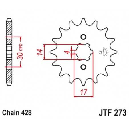 JT SPROCKETS Piñon 273 16 T F27316
