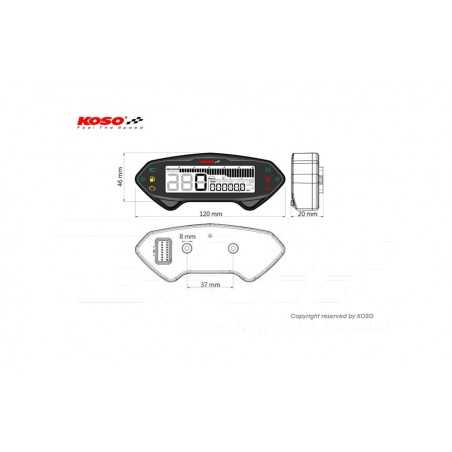 KOSO HOUSING FOR CLOCKS, TACHOMETER, SPEEDOMETER DB-01RN BA041000 49196