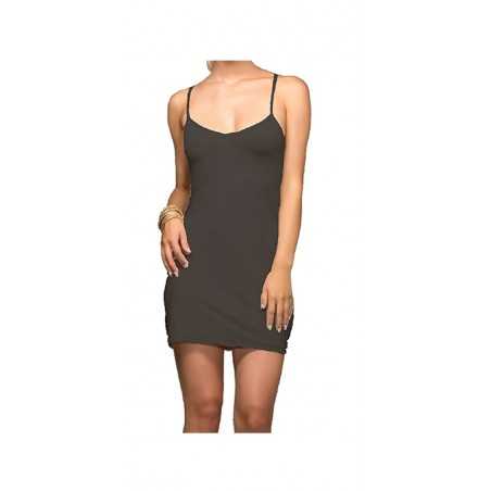 ELGA SECRETS Vestido combinación invisible BASIC - Microfibra adaptable y efecto segunda piel 450-NGXXL