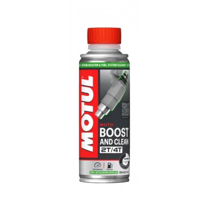 MOTUL Aditivo de combustible BOOST AND CLEAN 2T/4T - Eliminador residuos para motores 110873
