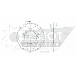 ESJOT Corona plato transmision trasero acero 50-32152 44 dientes 67274