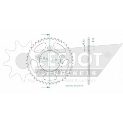 ESJOT Corona plato transmision trasero acero 50-32152 43 dientes 67273