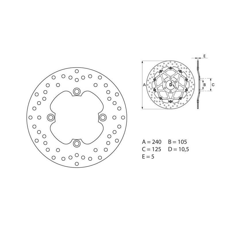 BREMBO DISCO DE FRENO 108489952