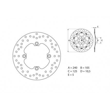 BREMBO DISCO DE FRENO 108489952