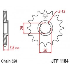 Gear  1184 steel 18 dientes