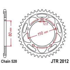 Rear sproket  2012 steel 42 dientes